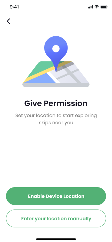 Show this pop up when user dosn't provided permission on firstly